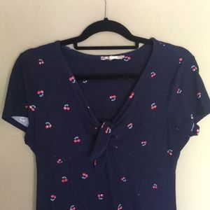 Front tie cherry dress